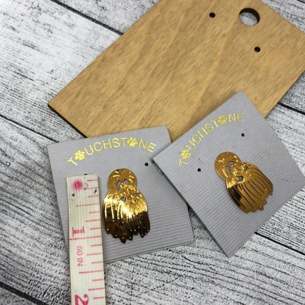 Tocuhstone Dog Designs Jewelry Long Hair Fluffy Dog Tac Pin